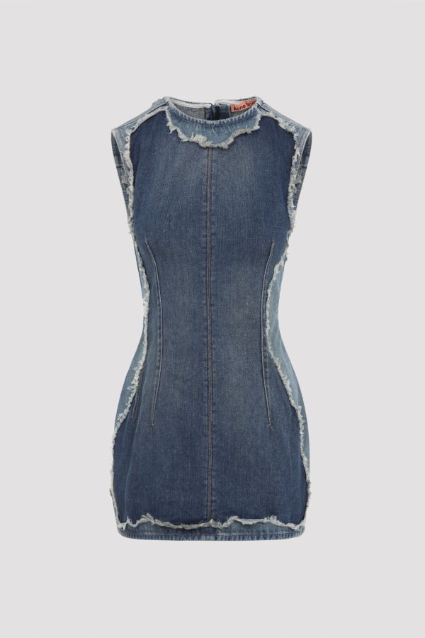 Acne Studios Cotton Mini Dress - Blue