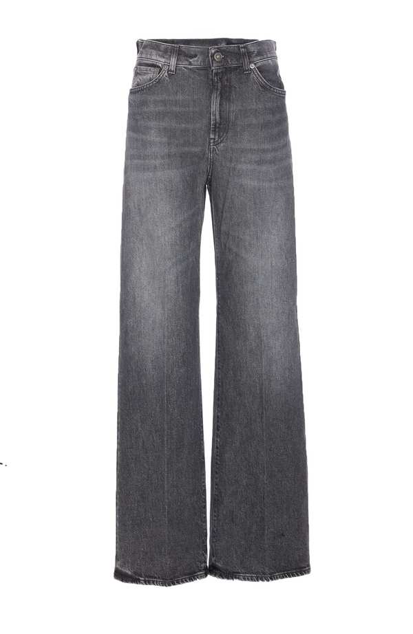 Dondup Amber Wide Leg Jeans - Gray