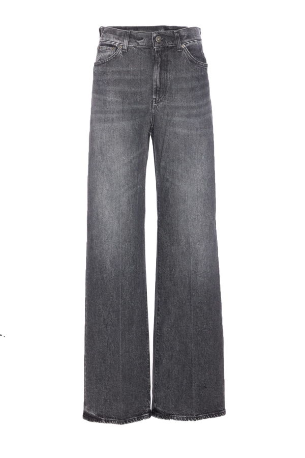 Dondup Amber Wide Leg Jeans - Gray