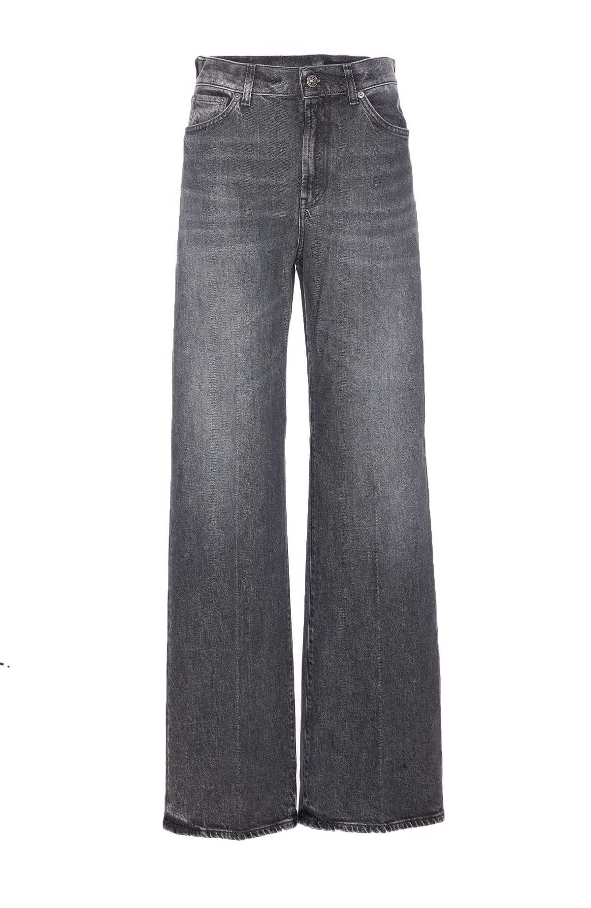 Dondup Amber Wide Leg Jeans - Gray - Image 1 of 4
