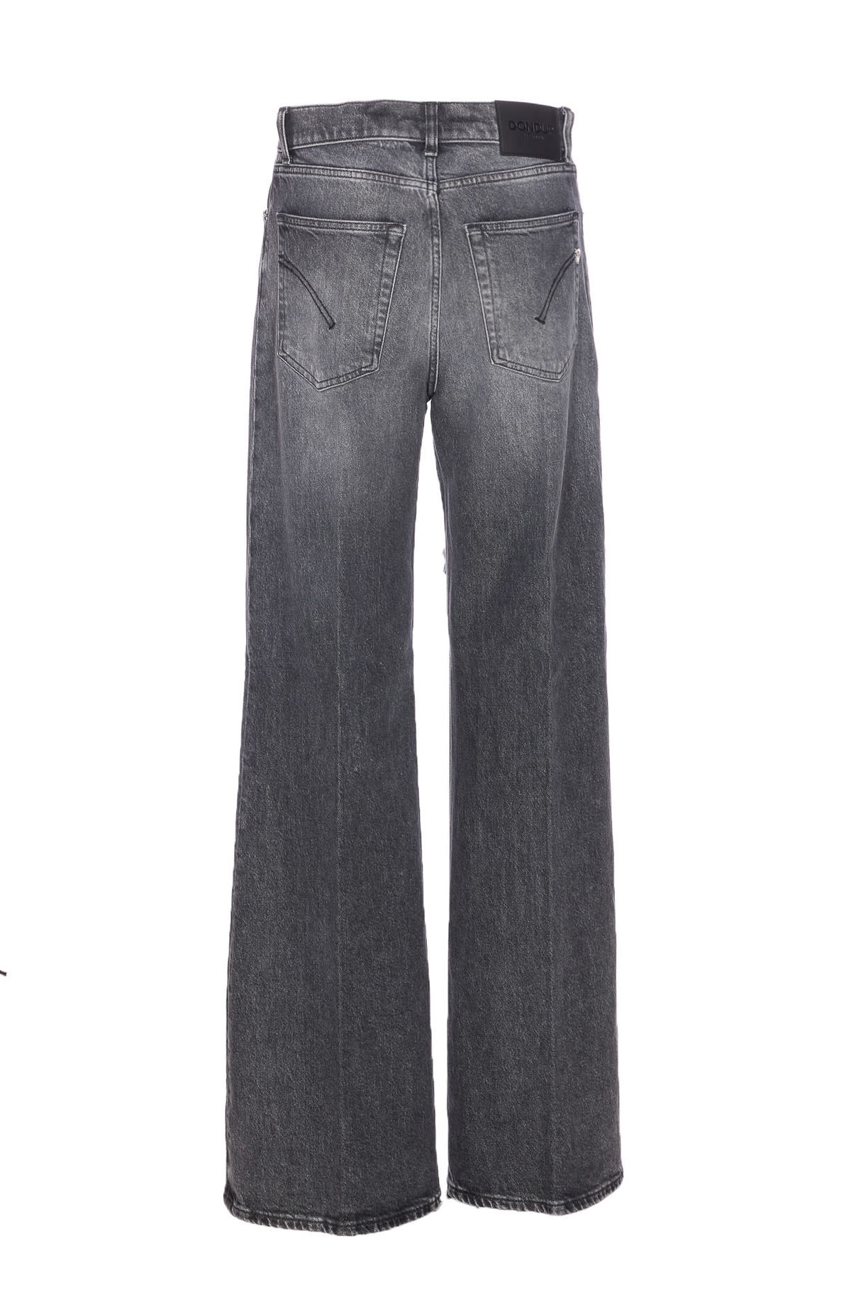 Dondup Amber Wide Leg Jeans - Gray - Image 2 of 4