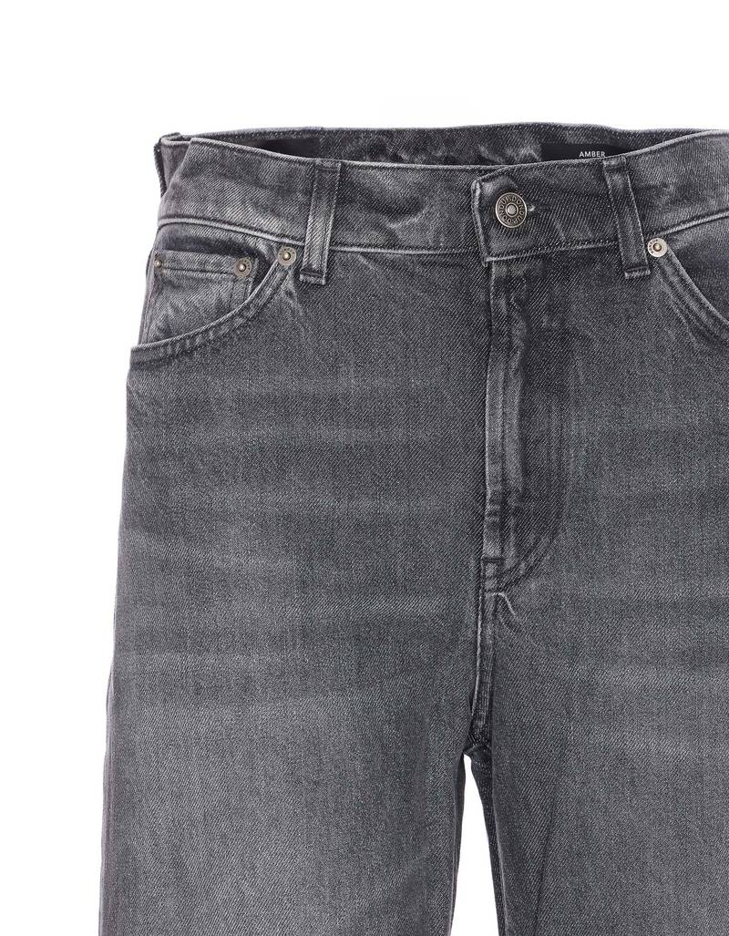 Dondup Amber Wide Leg Jeans - Gray