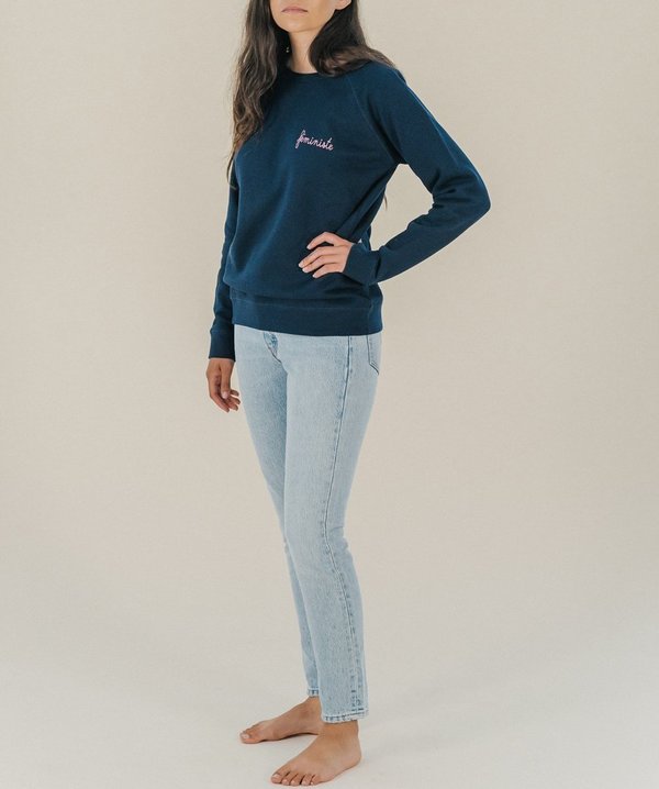 Maison Labiche Feministe Sweatshirt - Navy Maison Labiche Feministe Sweatshirt - Navy