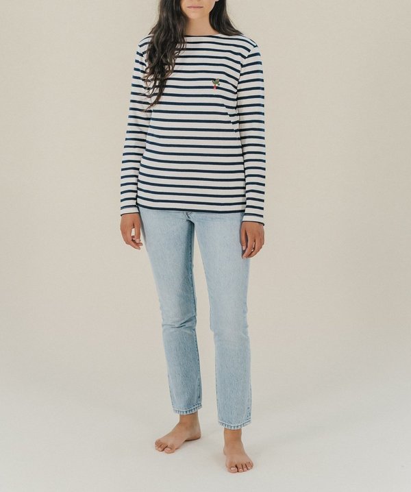 Maison Labiche Radis Striped Shirt - White/Blue Maison Labiche Radis Striped Shirt - White/Blue