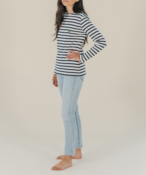 Maison Labiche Radis Striped Shirt - White/Blue Maison Labiche Radis Striped Shirt - White/Blue
