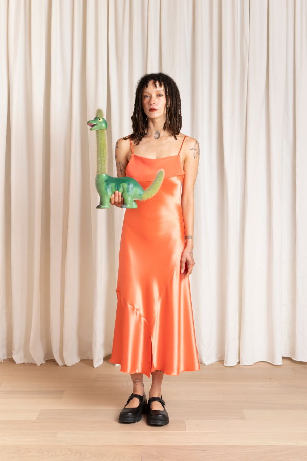 Ali Golden Asymmetrical Tank Dress