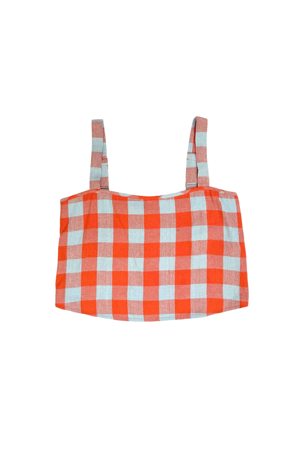 Ali Golden Button Back Tank Top