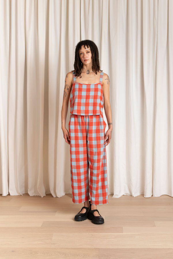 Ali Golden Button Back Tank Top