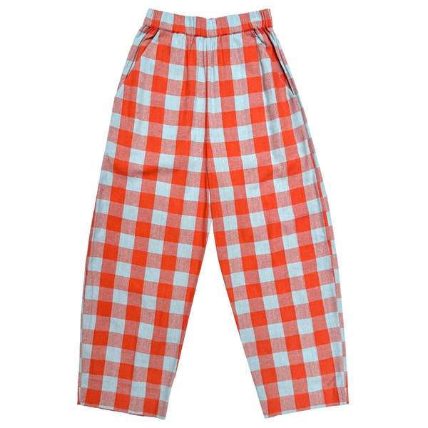 Ali Golden Elastic Pant - Poppy Large Plaid