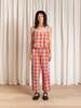 Ali Golden Elastic Pant - Poppy Large Plaid - Thumbnail 2