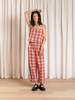 Ali Golden Elastic Pant - Poppy Large Plaid - Thumbnail 3