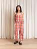 Ali Golden Elastic Pant - Poppy Large Plaid - Thumbnail 4