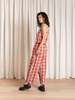Ali Golden Elastic Pant - Poppy Large Plaid - Thumbnail 7