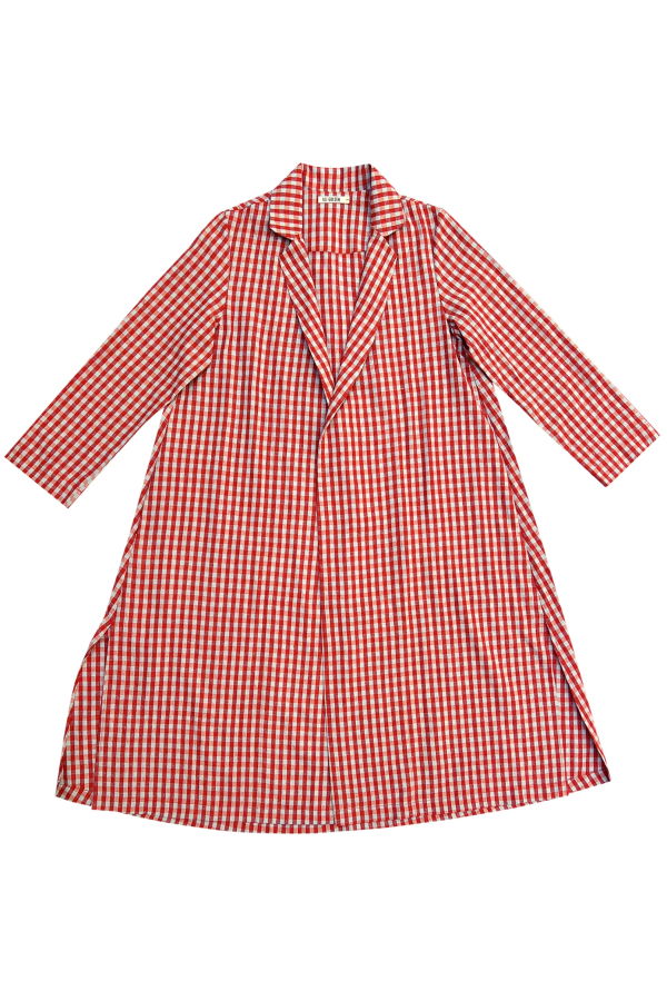 Ali Golden Notch Jacket - Poppy/Ice Gingham