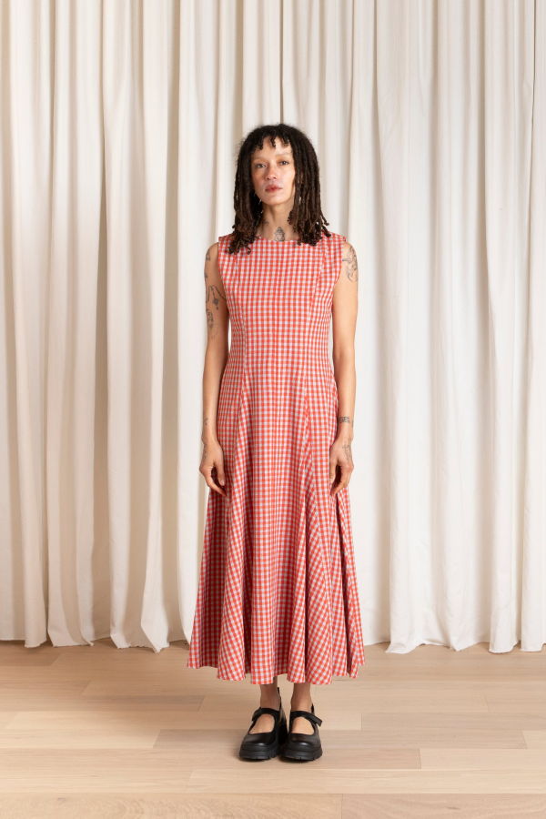 Ali Golden Plaid Mini Dress