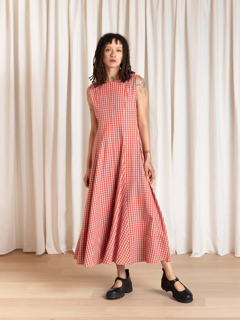 Ali Golden Plaid Mini Dress