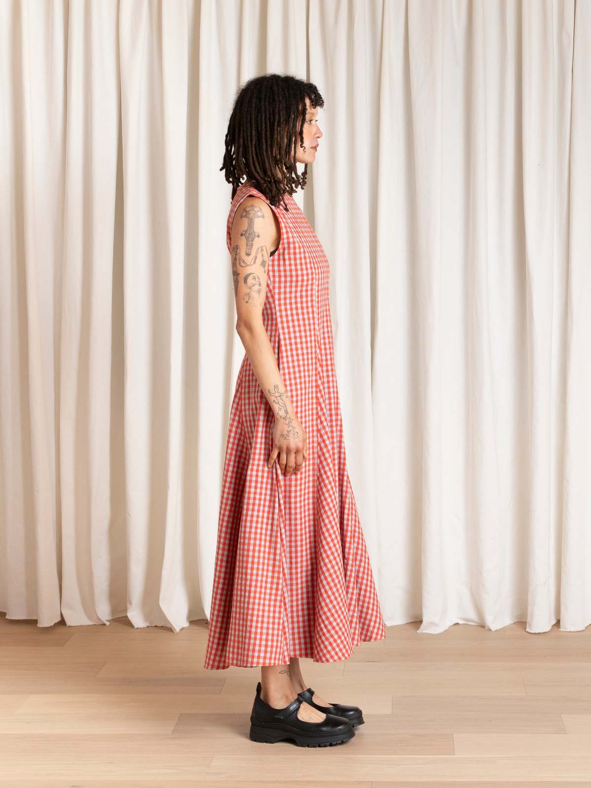 Ali Golden Plaid Mini Dress - Image 10 of 12