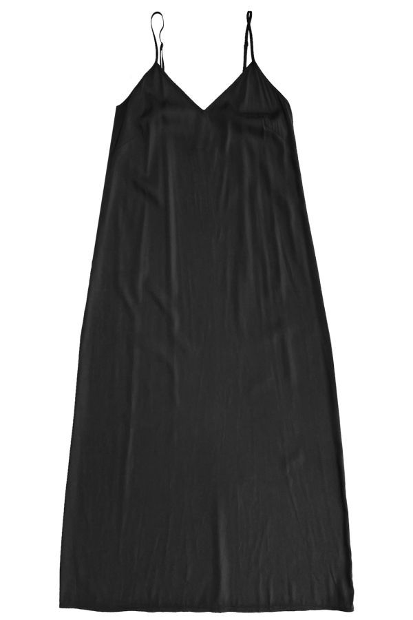 Ali Golden SLIP DRESS - BLACK