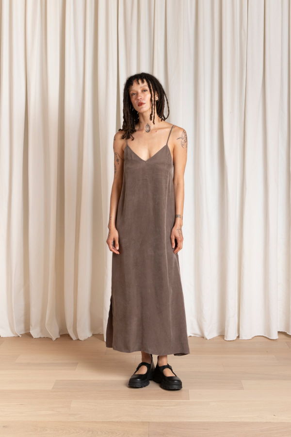 Ali Golden Slip Dress