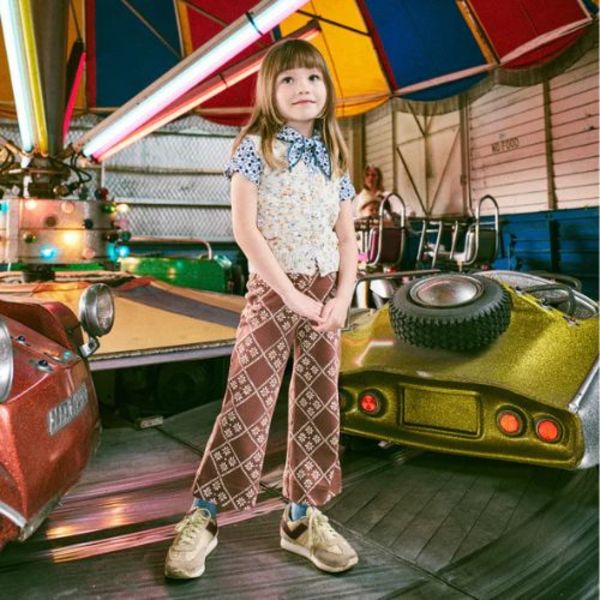 KIDS Misha & Puff A-Pant Pants - Cola Flora Tierra | Garmentory