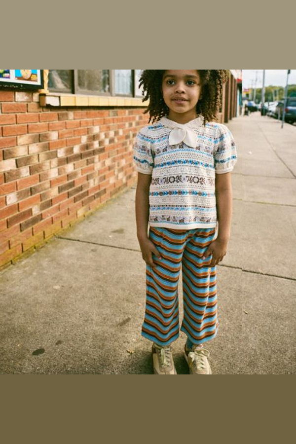 KIDS Misha & Puff Beach Pant Pants - Bright Sky Avenue Stripe