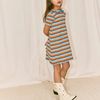 KIDS Misha & Puff Pattie Dress - Bright Sky Avenue Stripe - Thumbnail 1
