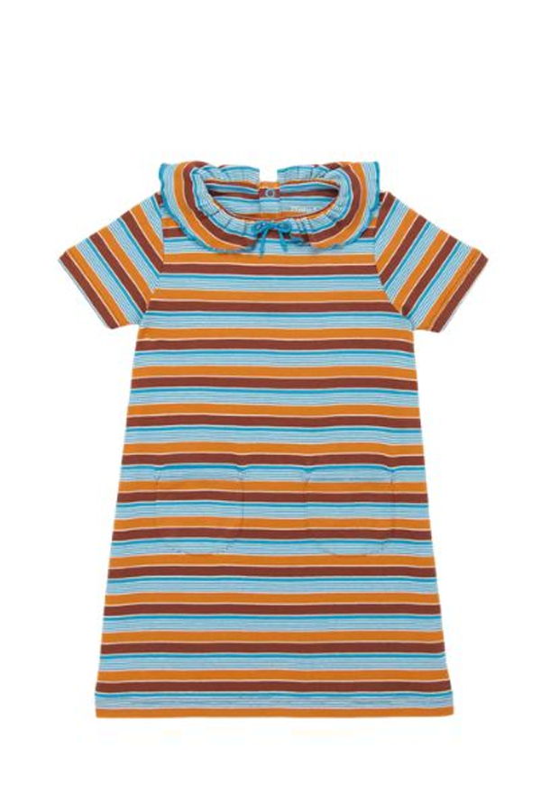 KIDS Misha & Puff Pattie Dress - Bright Sky Avenue Stripe