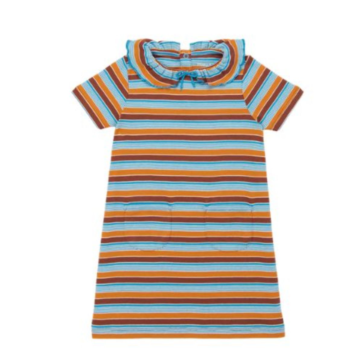 KIDS Misha & Puff Pattie Dress - Bright Sky Avenue Stripe - Image 2 of 2