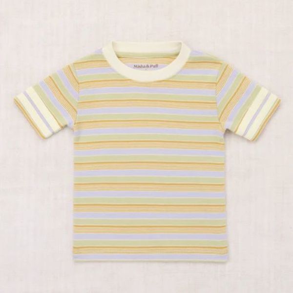KIDS Misha & Puff Rec Tee - Mist Avenue Stripe