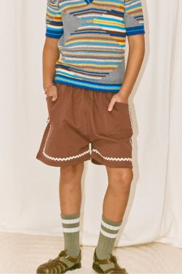 KIDS Misha & Puff RickRack Camp Short - Cola