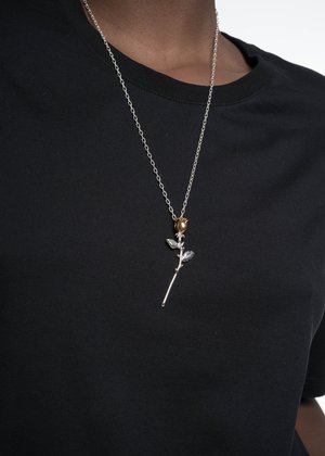 Ambush Silver Rose Charm Necklace | Garmentory