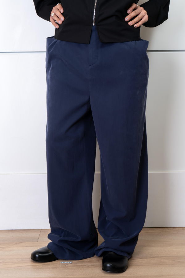 ddailies Pleated Double Pocket Pants - Dark Navy