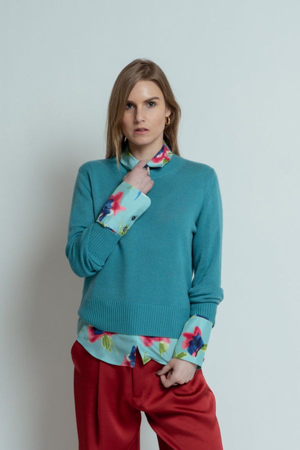 Allude Cashmere Sweater - Siren Blue