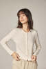 amente Button Down Short Cardigan - Cream/Navy - Thumbnail 6