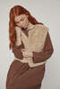 amente Reversible Fur Short Vest - Oatmeal/Beige - Thumbnail 7