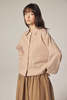 amente Stripe Button Down Jacket - Brown/Cream - Thumbnail 4