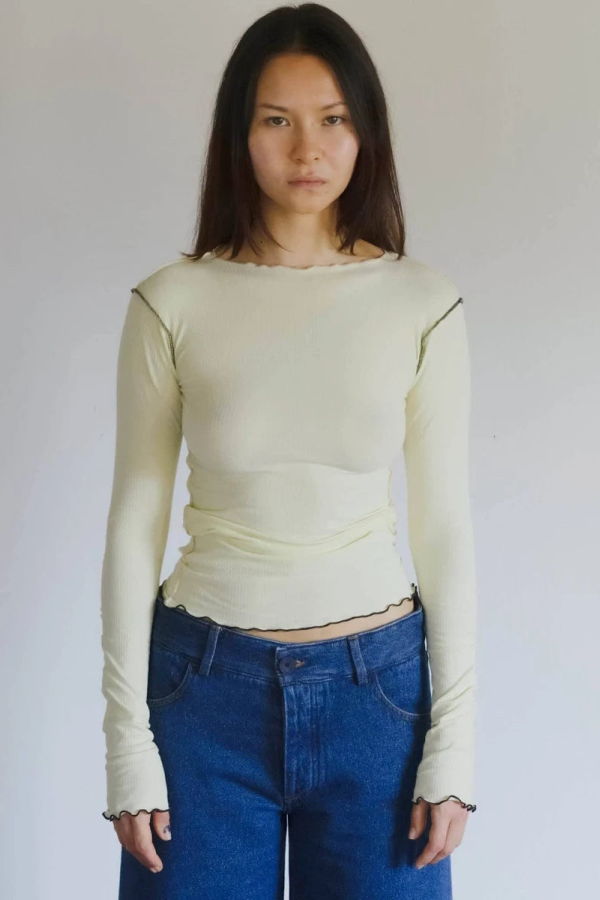 Baserange Vein Long Sleeve Tee - Iguacu Lime