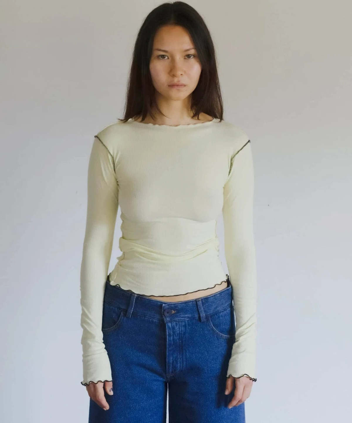 Baserange Vein Long Sleeve Tee - Iguacu Lime - Image 1 of 4