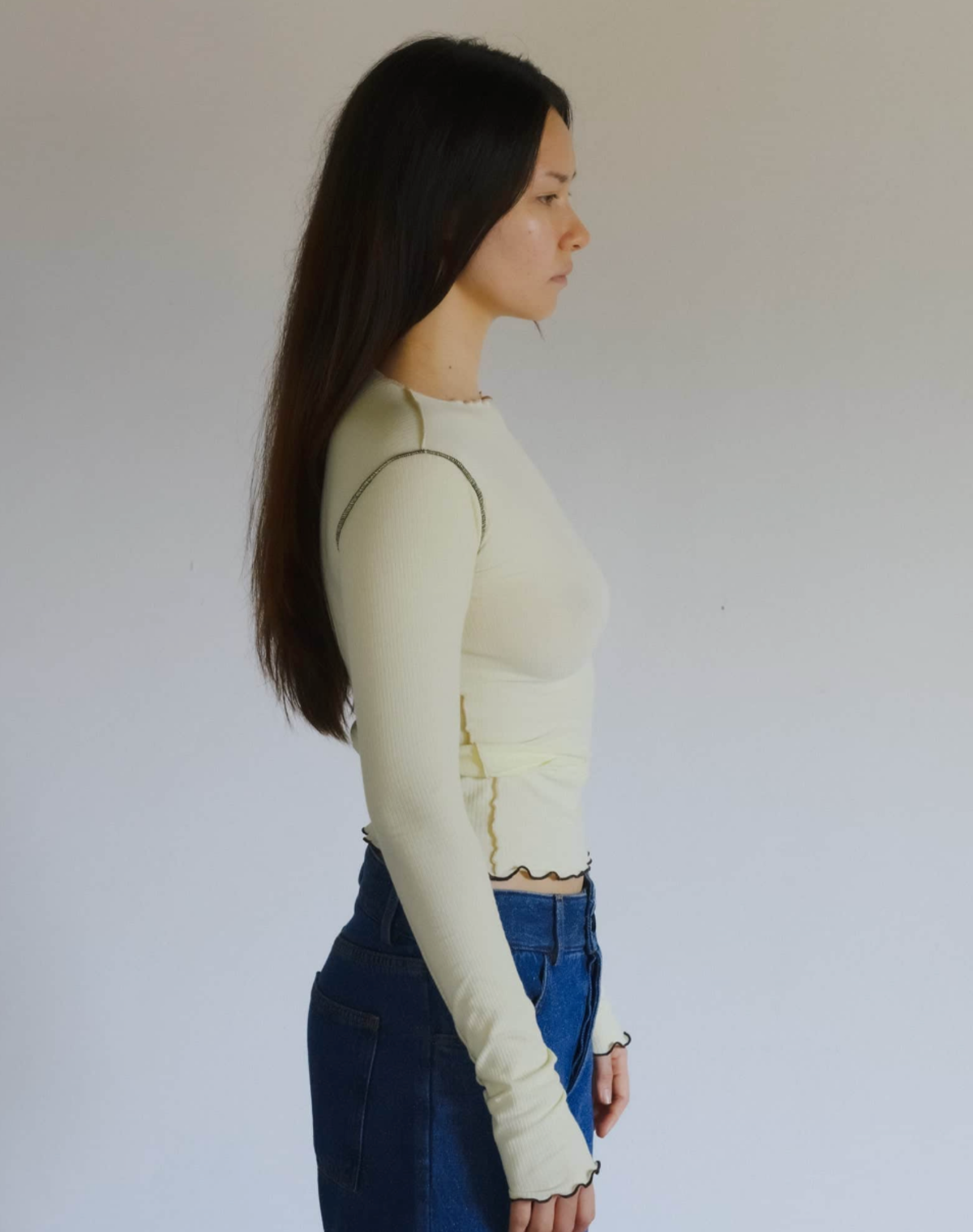 Baserange Vein Long Sleeve Tee - Iguacu Lime - Image 2 of 4