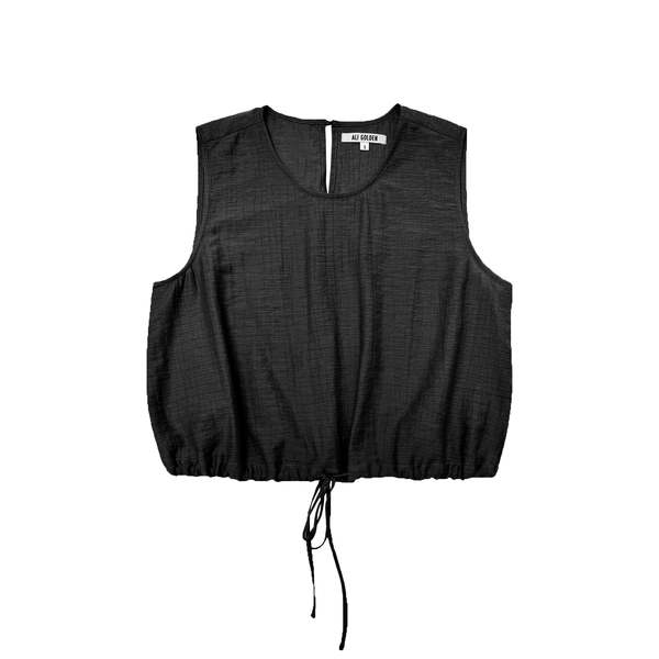 Ali Golden Drawstring Tank Top - Black Ali Golden Drawstring Tank Top - Black