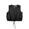 Ali Golden Drawstring Tank Top - Black - Thumbnail 1