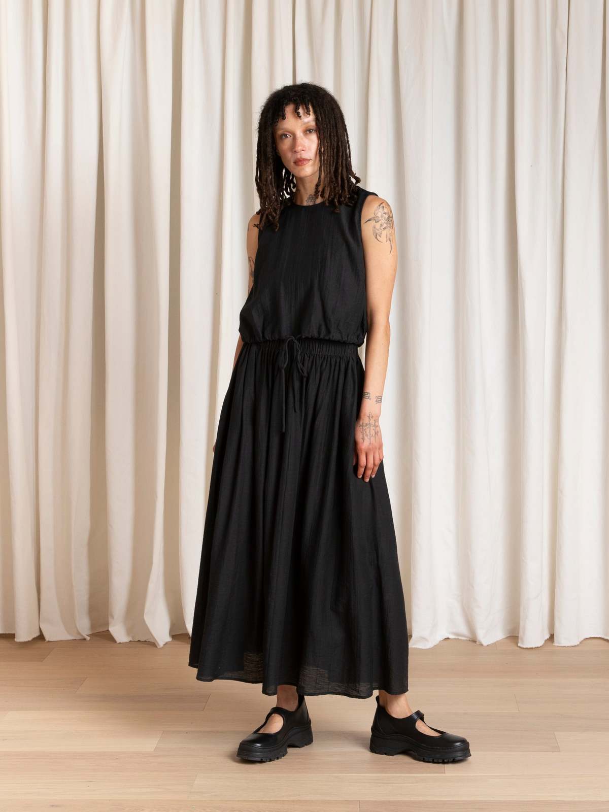 Ali Golden Drawstring Tank Top - Black - Image 3 of 9