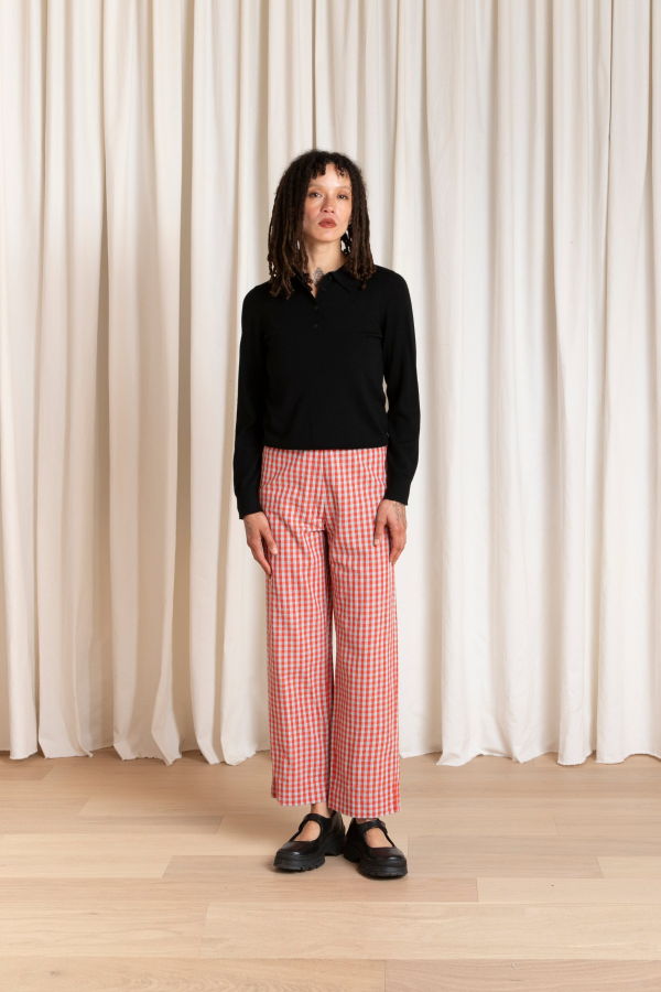 Ali Golden Fitted Polo Pullover Sweater