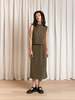 Ali Golden High Neck Pleated Tank Top - Thumbnail 6