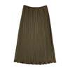 Ali Golden Pleated Slim Midi Skirt - Thumbnail 1
