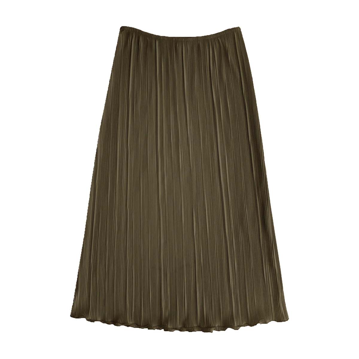 Ali Golden Pleated Slim Midi Skirt - Image 1 of 8