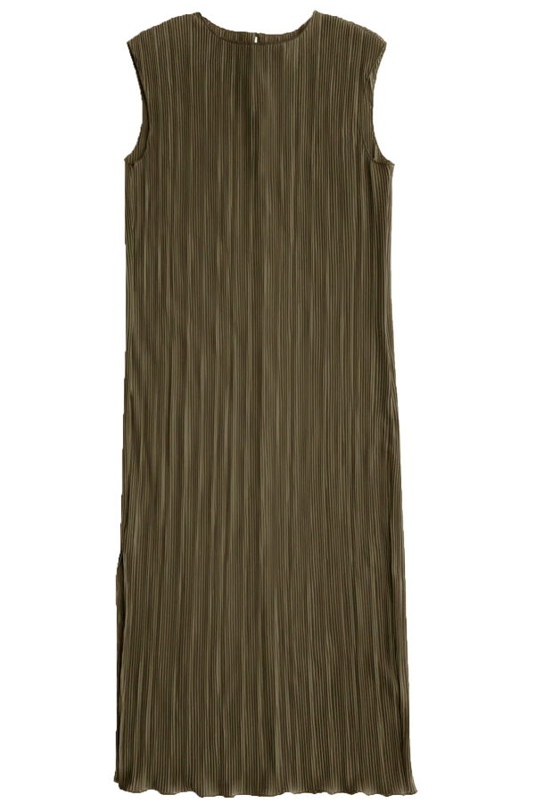 Ali Golden Pleated Tank Dress