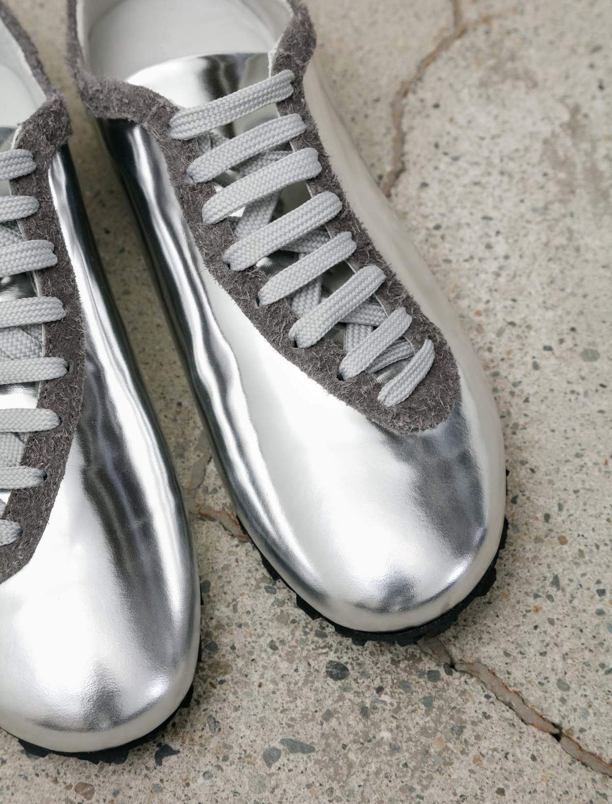 Sine & Cosine Johan Mirror Calf/Brushed Suede Sneakers - Image 4 of 7