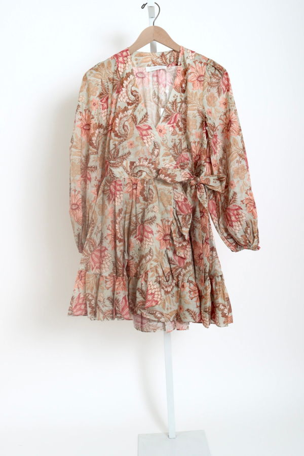 Zimmermann Daylight Mini Wrap Frill Dress