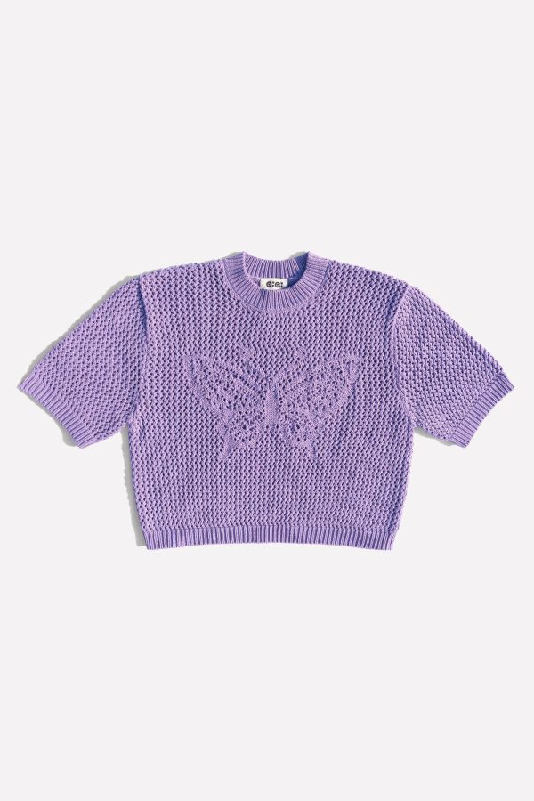 Gigi Knitwear Butterfly Cotton Knit T-Shirt